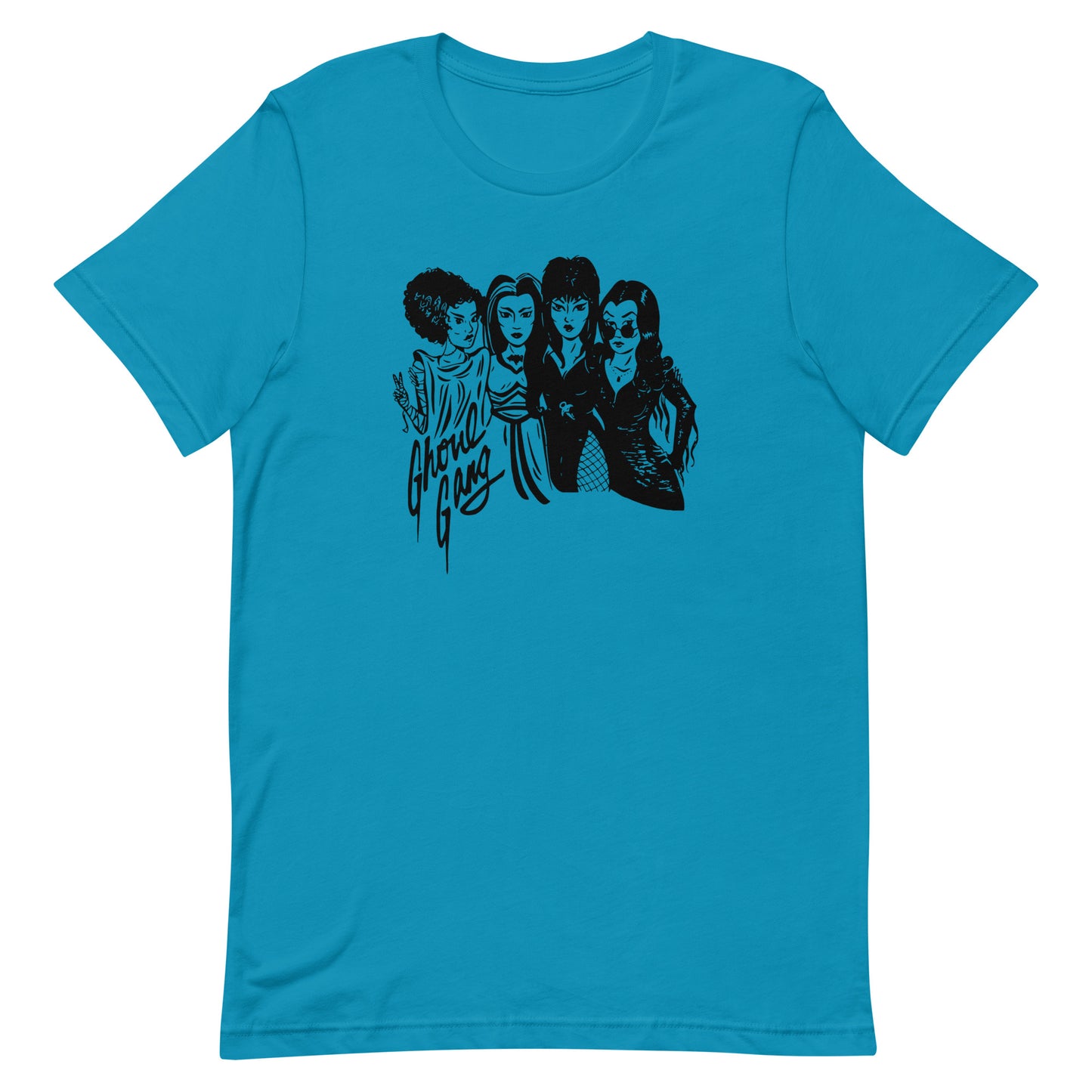 Ghoul Gang Halloween Bride of Frankenstein Morticia Elvira Lily Munster Monster Unisex t-shirt
