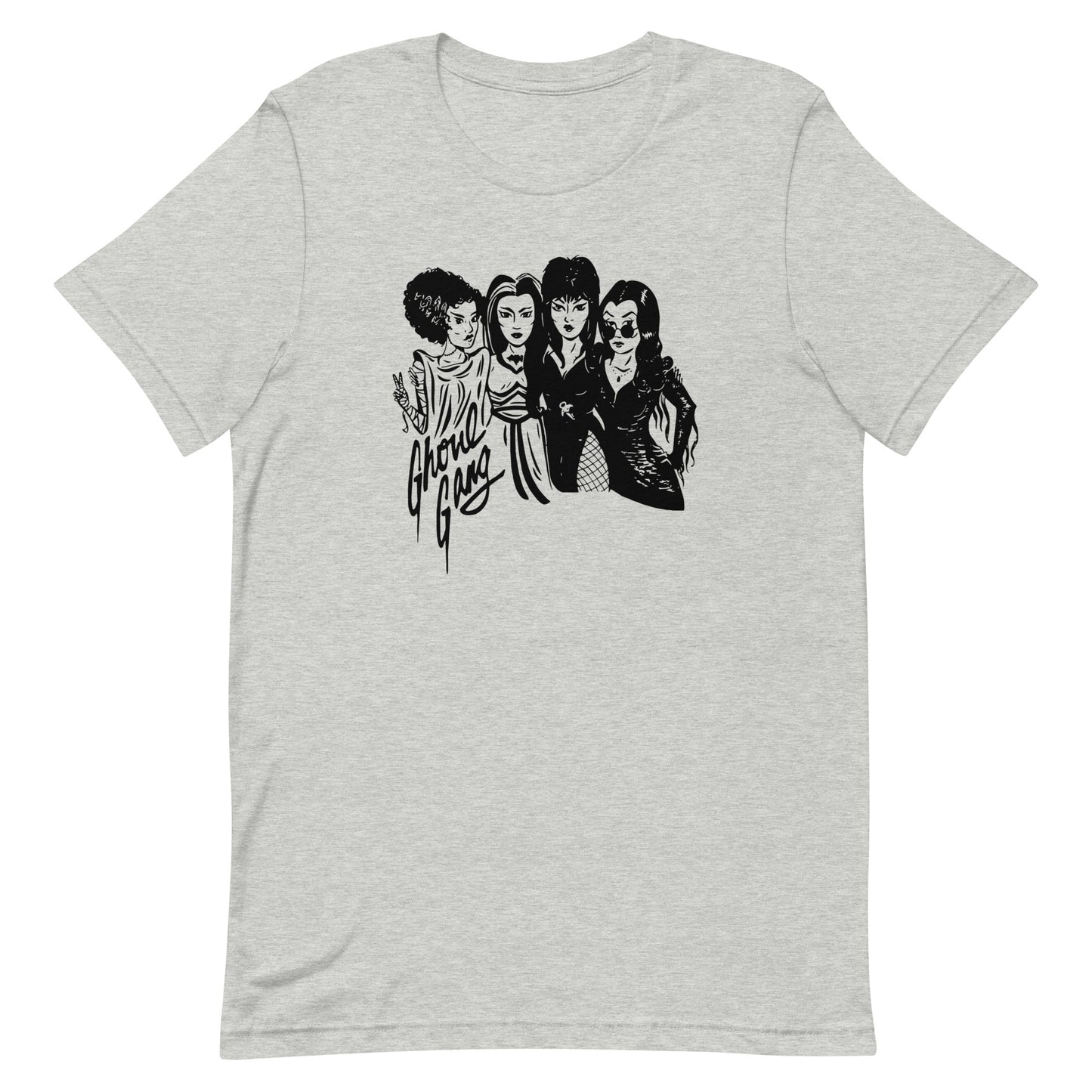 Ghoul Gang Halloween Bride of Frankenstein Morticia Elvira Lily Munster Monster Unisex t-shirt