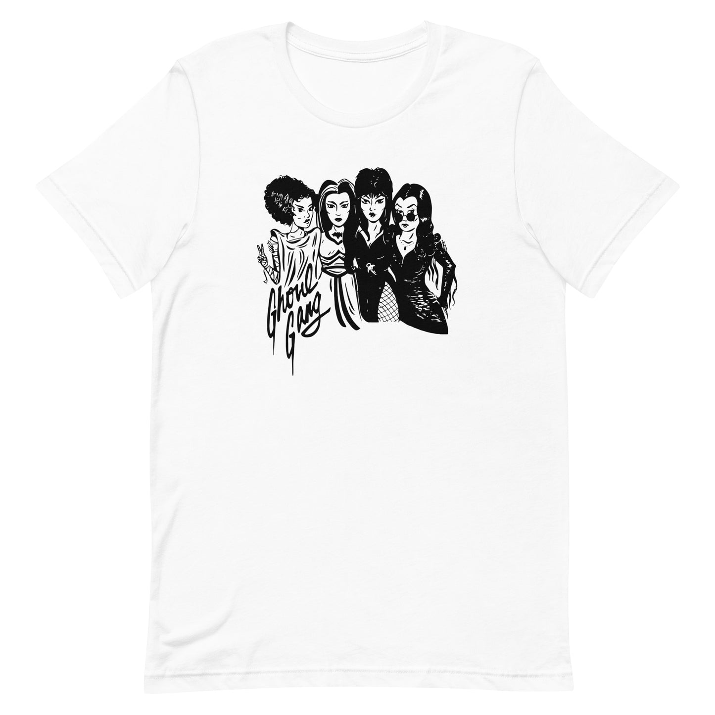 Ghoul Gang Halloween Bride of Frankenstein Morticia Elvira Lily Munster Monster Unisex t-shirt