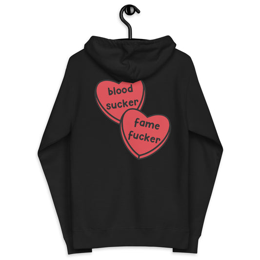 Olivia Vampire Blood Sucker Unisex fleece zip up hoodie